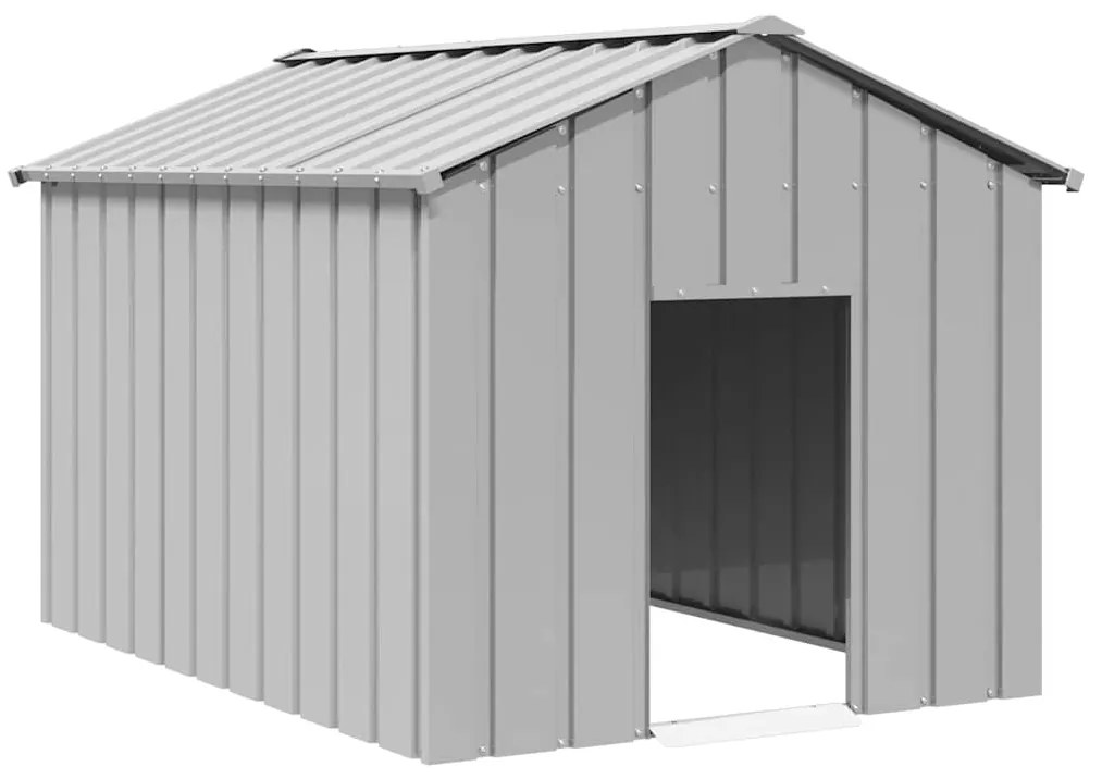 Casetta Per Cani Con Tetto 113x153x101 Cm Acciaio Zincato /