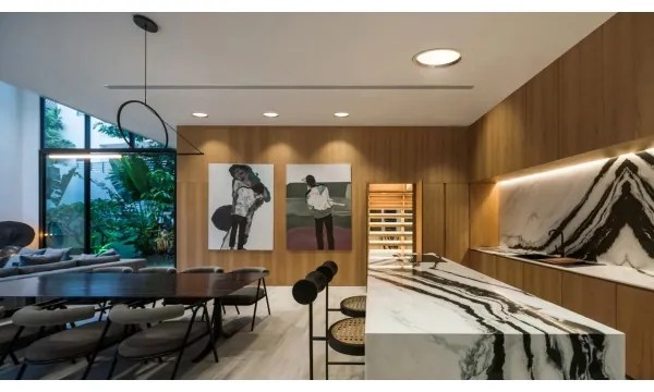 APLED - Lampada LED RONDO WOODLINE LED/18W/230V 3000K diametro 26 cm quercia legno solido