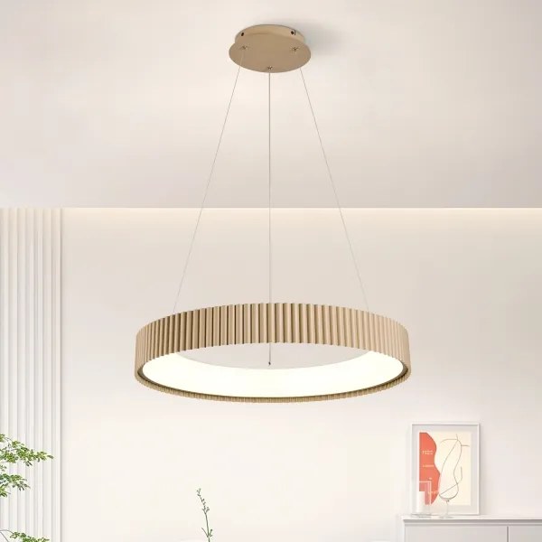 Brilagi - Lampadario LED dimmerabile a cavo FALCON MODERN LED/54W/230V 60 cm beige + telecomando