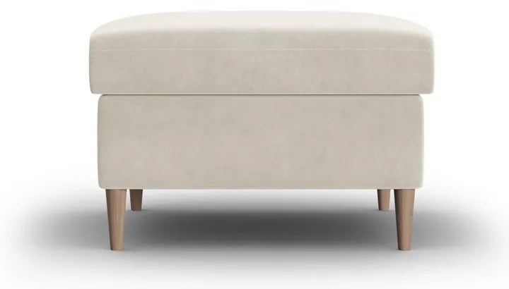 Poggiapiedi beige con rivestimento in velluto Kyoto – Cosmopolitan Design