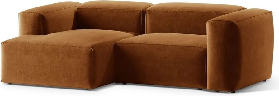 Divano angolare color mattone (con penisola a sinistra/con chaise lounge) Bergamo – Cosmopolitan Design