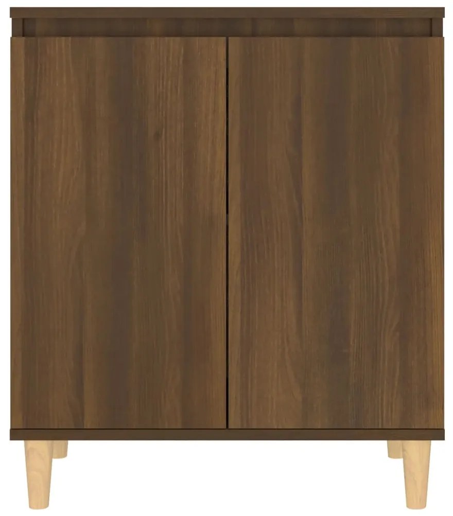 Credenza rovere marrone 60x35x70 cm in legno ingegnerizzato