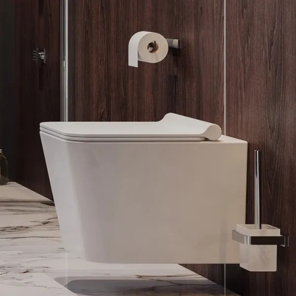 OMNIRES BOSTONDEBP - Sedile del water SoftClose BOSTON duroplast/bianco lucido