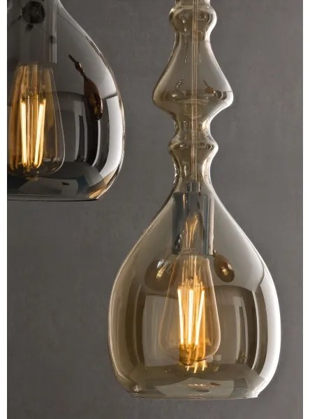 Redo 01-2937 - Lampadario a sospensione con cavo AMBIX 1xE27/42W/230V Ø 18 cm dorato