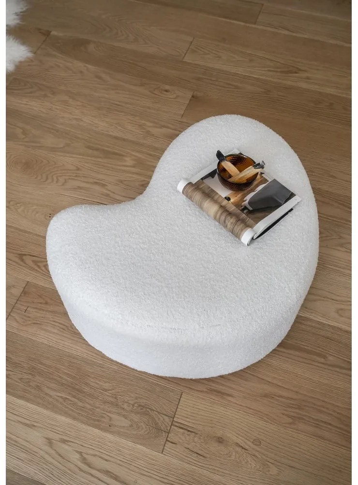 Sgabello in tessuto bouclé bianco Miuf - Miuform