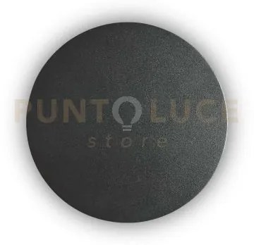 Cover applique a paret led 3000k 9,5w 730 lm nero d.15cm ip20