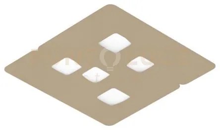 Giselle p/m - plafoniera colore bianco e tortora 5 luci attacco gx5...