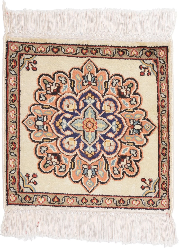 Cashmere Silk Tappeto 30 x 30 (Indian) Annodato A Mano