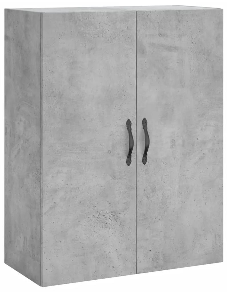 Armadietti a parete 2 pz grigio cemento in legno multistrato