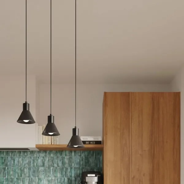 Sollux SL.0986 -  Lampadario su filo TALEJA 3xE27/60W/230V nero