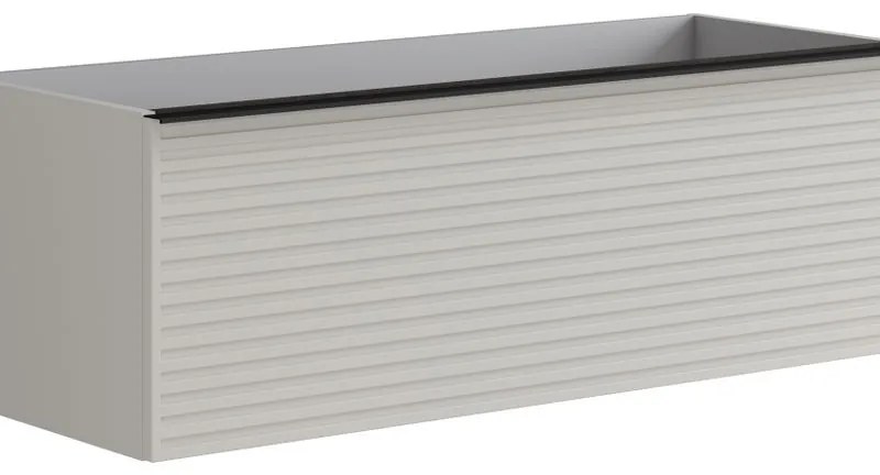 Mobile da bagno sotto lavabo Pixel stripes grigio laccato opaco L 120 x H 40 x P 45.5 cm 1 cassetto, lavabo non incluso