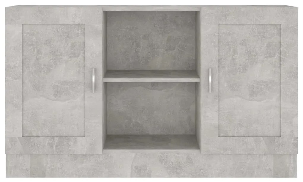 Credenza Grigio Cemento 120x30,5x70 cm in Legno Multistrato