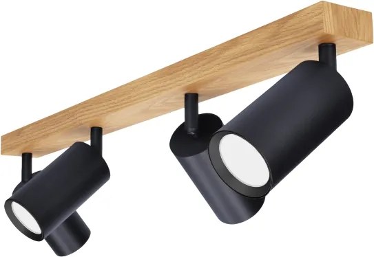 Brilagi - Faretto SELE 4xGU10/30W/230V nero/effetto rovere