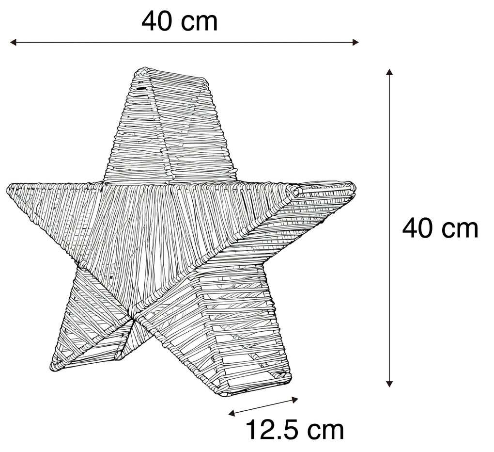 Lampada da terra natalizia marrone 40 cm con LED ricaricabile IP54 - Sisine