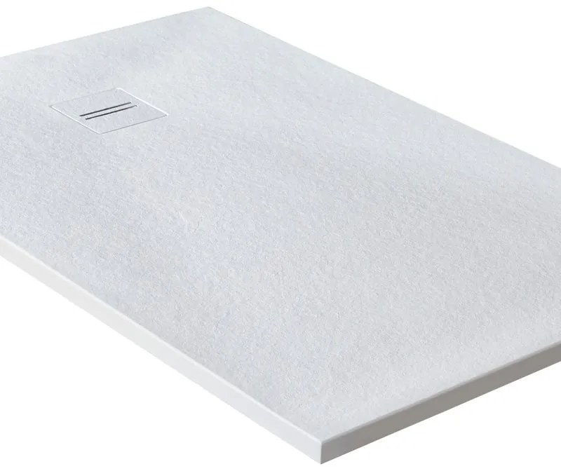 Piatto doccia in resina Cosmos Stone bianco L 140 x L 70 cm