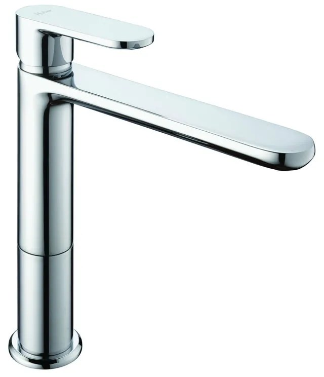 Rubinetto per lavabo a canna media Plano cromato lucido HUBER H 22.1 cm