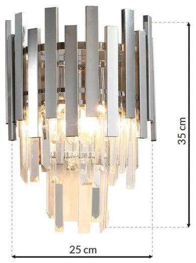 Applique cristallo ASPEN 2xE14/40W/230V