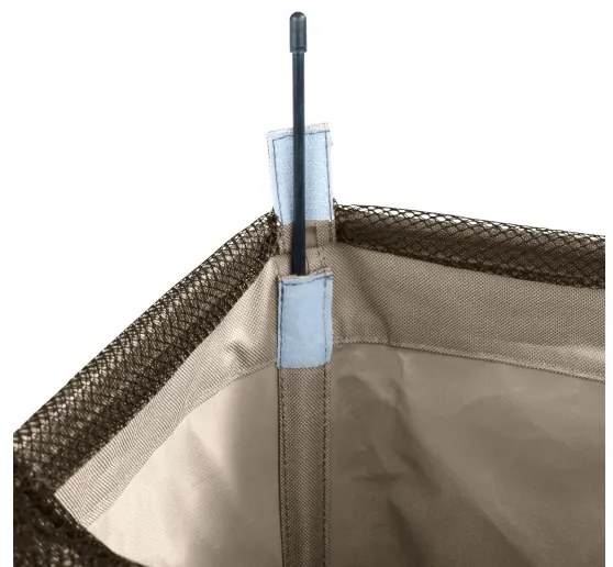 WENKO 3450113100 - Portabiancheria CORNO 18,5x60 cm beige/nero