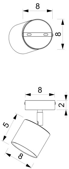 Faretto DIXIE 1xGX53/11W/230V nero