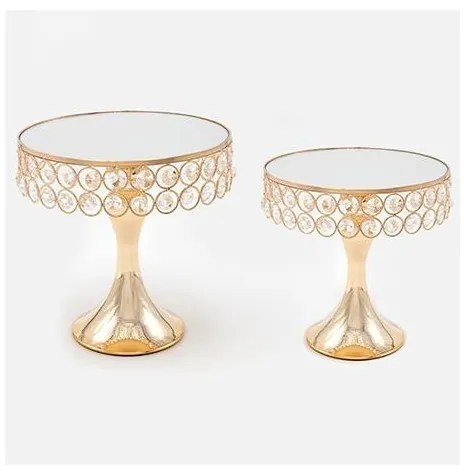 SET 2x Vassoio decorativo diametro 20/25 cm oro