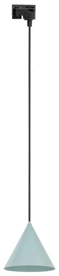 Lampadario su filo per sistema a binario CONO 1xE27/15W/230V nero/menta