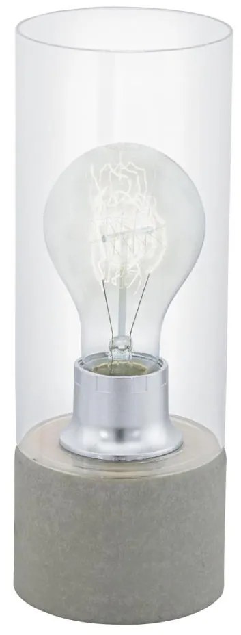 Eglo 94549 - Lampada da tavolo TORVISCO 1xE27/60W/230V grigio