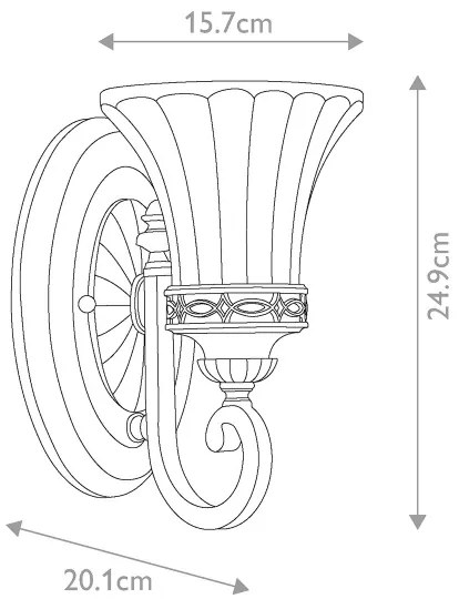 Feiss - Applique DRAWING ROOM 1xE27/60W/230V