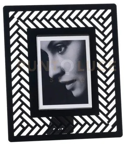 Portafoto di design milleintrecci piccolo nero