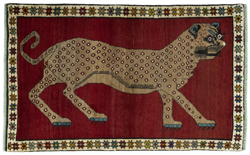 Gabbeh Tappeto 100 x 170 Rosso (Iran) Annodato A Mano