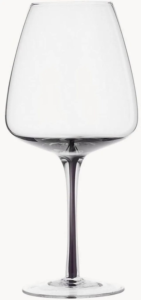 Bicchiere da vino rosso in vetro soffiato Smoke