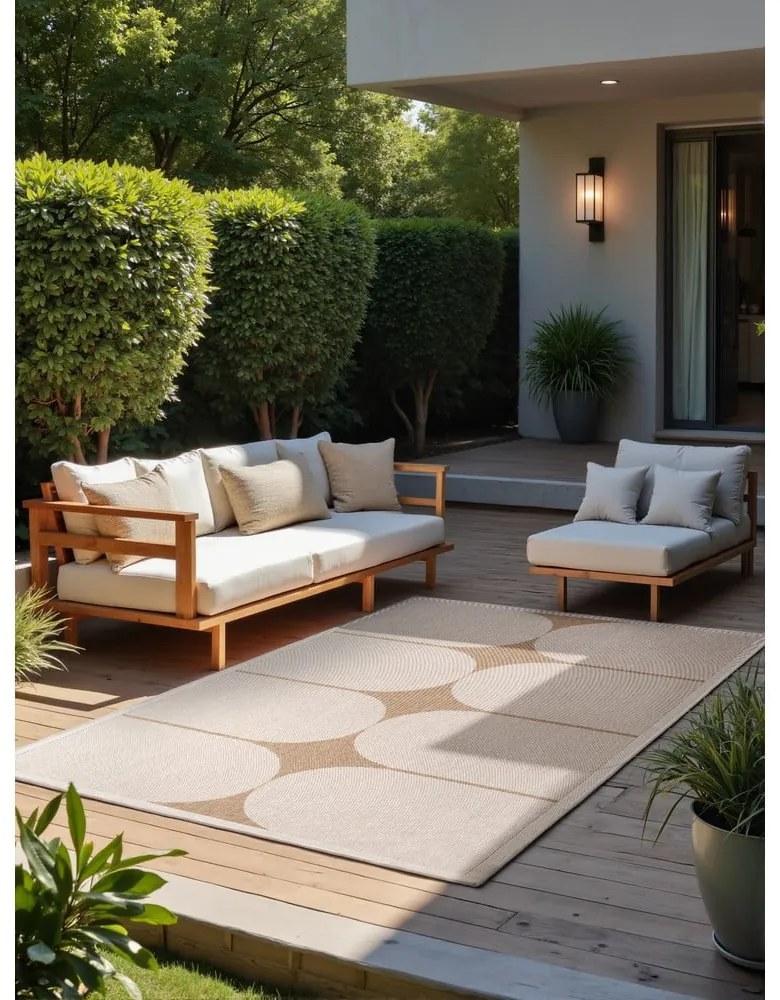 Tappeto da interno/esterno beige/avorio 160x230 cm Duet Bowen – NORTHRUGS