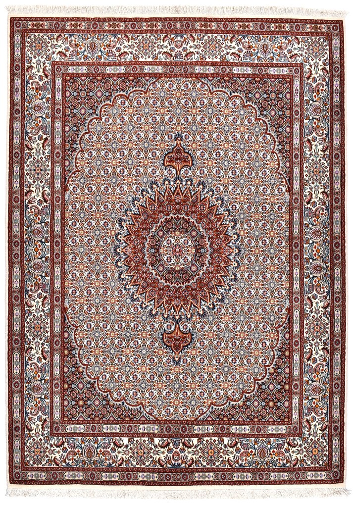 Moud Tappeto 230x170 Beige (Iran) Annodato A Mano
