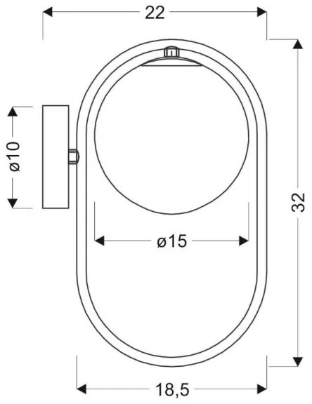 Applique CORDEL 1xG9/28W/230V oro