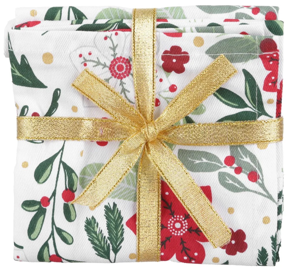 Set 2 tovaglioli natalizi 40x40 cm Christmas Whises