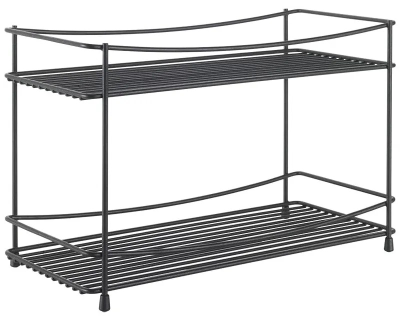 Portaspezie Lava nero a due livelli - Metaltex