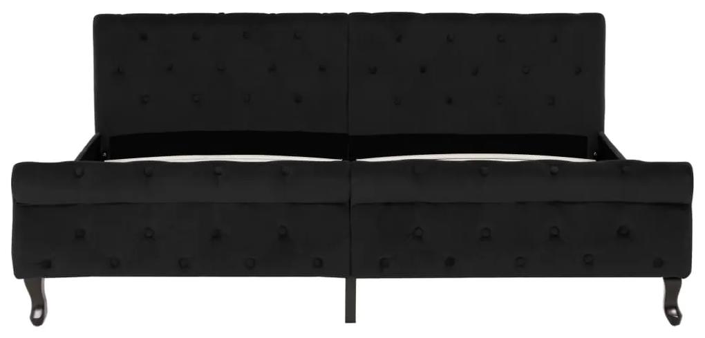 Giroletto nero in velluto 180x200 cm