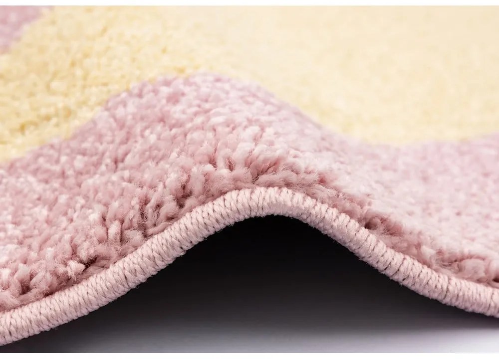 Tappeto per bambini giallo e rosa 160x230 cm Hugsy Vanilla – FD