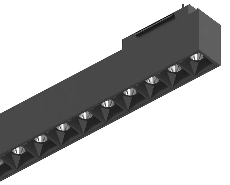 Sistema Binario Arca Accent Alluminio Nero Led 29W 3000K Luce Calda