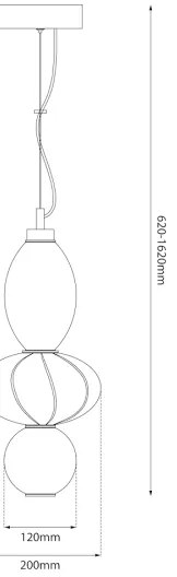 Lampadario LED a sospensione con filo ASCOLI LED/18W/230V diametro 20 cm beige