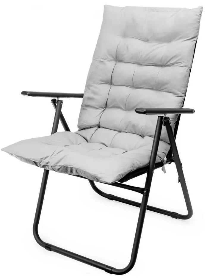 Sediada campeggio pieghevole con materasso nero/grigio