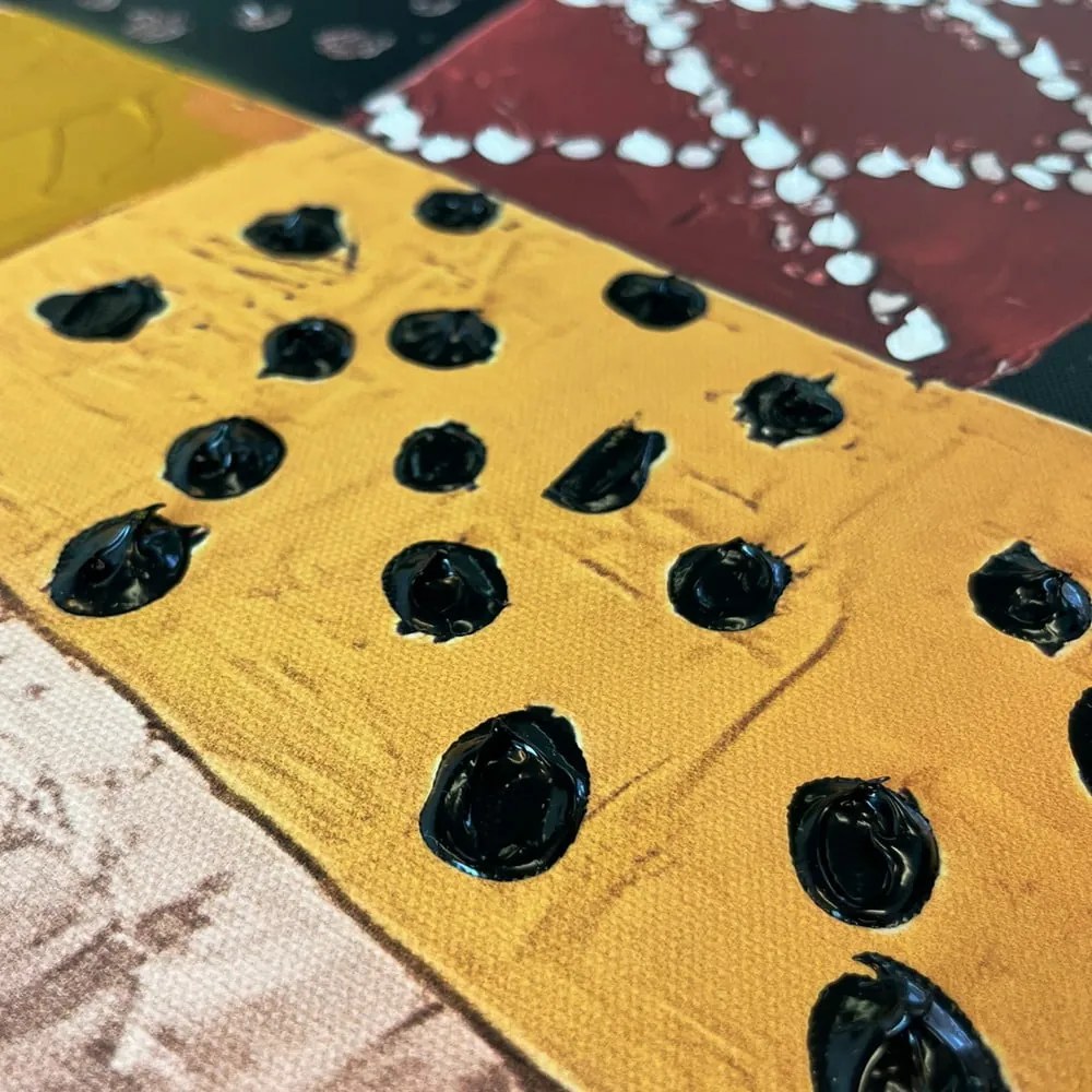 Quadro con elementi dipinti a mano 70x100 cm Mae – Styler