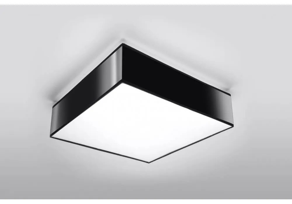 Plafoniera da Soffitto Quadrata in PVC 2xE27 HORUS 35 Nera da interno Colore del corpo Nero