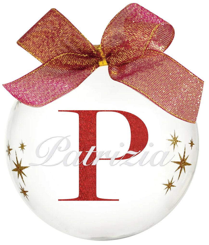 Pallina natale con nome Patrizia 10cm