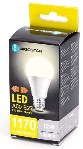 Lampadina LED A60 E27/12W/230V 4000K - Aigostar