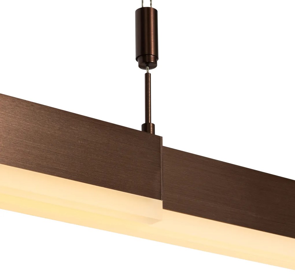 Lampada a sospensione regolabile bronzo scuro con LED dimmerabile - Lamba