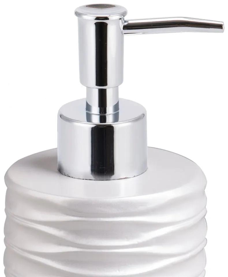 Dispenser di sapone in poliresina bianca 200 ml Wave - Tomasucci
