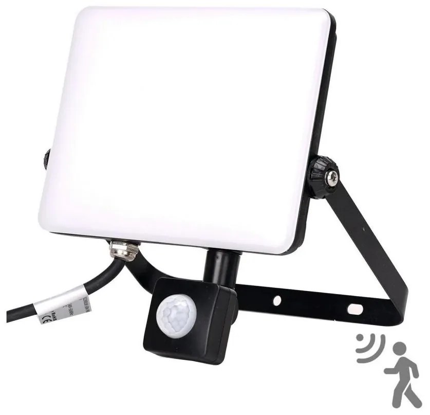 Aigostar - Riflettore LED con sensore LED/50W/230V 6500K IP65 nero