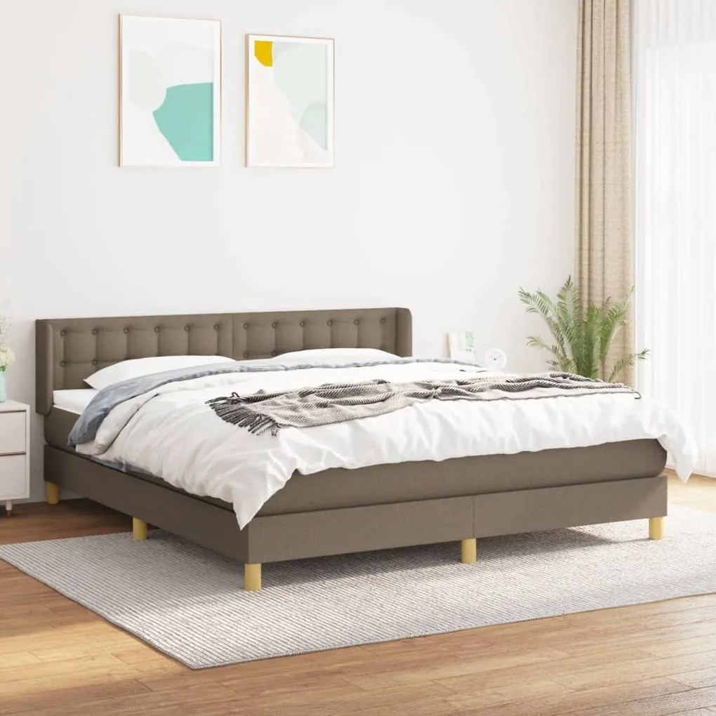 Giroletto A Molle Con Materasso Tortora 160x200 Cm İn Tessuto /