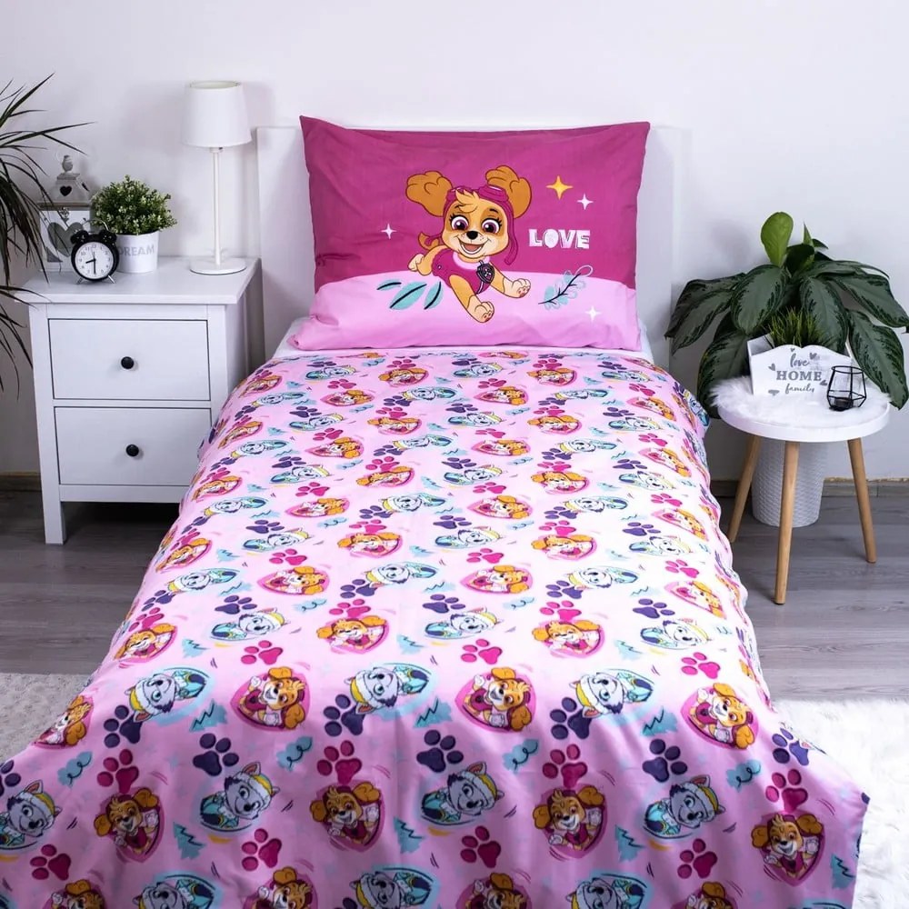 Biancheria da letto per bambini in microfibra per letto singolo 140x200 cm Paw Patrol – Jerry Fabrics