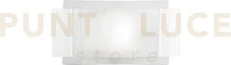 Applique a parete righe bianca 1 luce attacco e27 33x8x16,5cm con d...